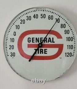 Panneau publicitaire thermomètre de la marque General Tire pour station-service / garage 'Man Cave'
