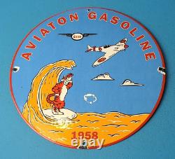 Plaque De La Station De Service D'aviation De Porcelaine Esso