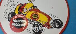 Plaque d'enseigne de pompe de station-service en porcelaine Vintage Wynns Proofing Racing Gas