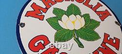 Plaque d'enseigne de pompe de station-service en porcelaine pour l'essence Vintage Magnolia