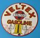 Plaque D'enseigne De Station-service En Porcelaine Pour Pompe à Essence Vintage Veltex Gasoline Motor Oil