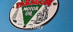 Plaque d'enseigne en porcelaine de la station-service Vintage Paragon Gasoline