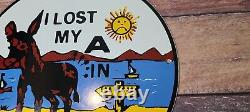 Plaque d'enseigne en porcelaine de station-service Vintage Las Vegas Perdu mon panneau de pompe à carburant
