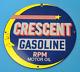 Plaque De Pompe De Station-service Vintage En Porcelaine De Gazoline Crescent Avec Signe Rpm