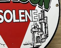 Plaque de pompe à essence en porcelaine Paragon Vintage Gas Station Oil Service