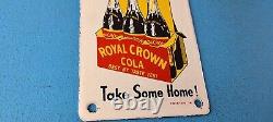 Plaque de pompe à essence en porcelaine Vintage Royal Crown Cola - affiche de boisson