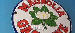 Plaque en porcelaine Vintage Magnolia Gasoline pour pompe à essence de station-service
