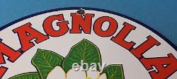 Plaque en porcelaine Vintage Magnolia Gasoline pour pompe à essence de station-service