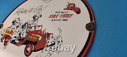 Plaque en porcelaine de chiens de pompiers Texaco Vintage pour la station-service de pompe à essence Fire Chief