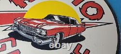Plaque vintage en porcelaine pour pompe à essence de station-service Chevrolet Petro Radio Gasoline