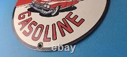 Plaque vintage en porcelaine pour pompe à essence de station-service Chevrolet Petro Radio Gasoline