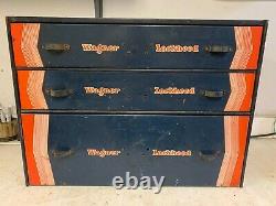 Rare Wagner Lockheed Tool Tool 3 Tiroirs Cabinet Boîte Plateau Original 1020
