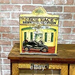 Rare Woodlawn Mills De 1920 Shoe Lace Service Station Pays Afficher Magasin