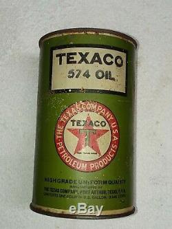 Scarce Texaco 574 Motor Oil Can Pintes Service De Black T Station État Vg