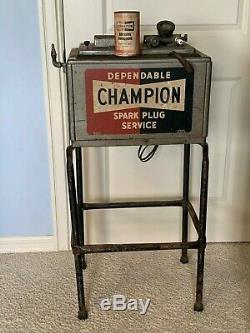Service Champion Vintage Bougie Testeur Et Nettoyant Station Avant Connexion