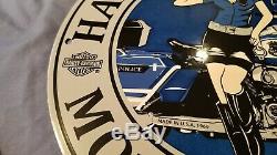 Service Vintage Harley Davidson Porcelain Station Pin Up Cop Connexion