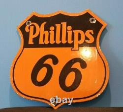 Signe D’étagère De Station D’essence Phillips 66 De Porcelaine D’essence D’huile À Moteur De Moteur