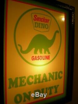 Sinclair Dino Service Station Oil Gas Garage Mécanicien Lighted Publicité Connexion