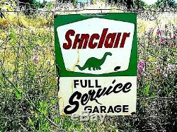 Station De Style Vintage Sinclair Dino Dinosaures Gas Oil Painted Full Service Signe