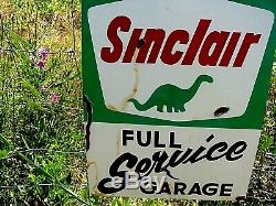 Station De Style Vintage Sinclair Dino Dinosaures Gas Oil Painted Full Service Signe