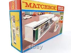 Station-service BP Gas Oil MG-1 Matchbox Lesney vintage des années 1970, ensemble de jeu complet.
