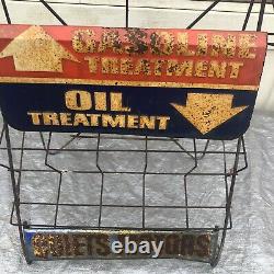 Stp Oil Treatment Display Stand Rack Service Station Gas Oil Vintage
