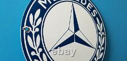 Véritable Mercedes Benz Porcelaine Gaz Automobile Service Station Signature De Concessionnaire