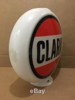 Verre Service Objectif Pompe Clark Gas Globe Lumière Vintage Garage Station Essence