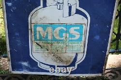 Vieille Enseigne Métallique Propane Filling Station Modern Gas Service Mgs Metal