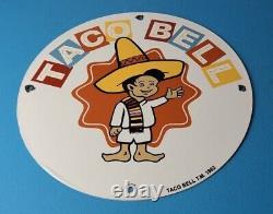 Vieux Taco Bell Porcelaine Gas Soda Restaurant Station De Service Drive Thru Signe