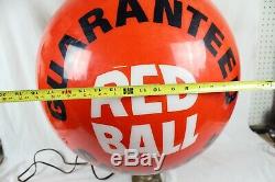 Vintage 1960 De L'atlantique Gasoil Station Service Rouge Ball Illuminez Signe Globe