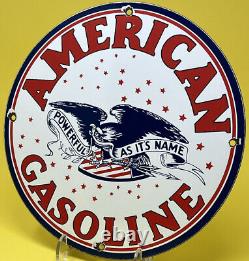 Vintage American Essence Porcelaine Signe Gas Station Motor Oil USA Service Eagl