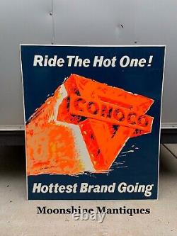 Vintage Années 1960 Conoco Station Service Station Hottest Brand Going Sign Gas & Oil