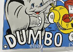 Vintage Diamond D-x Dumbo Porcelaine Enseigne Motor Oil Gas Station Service D'essence