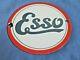 Vintage Esso Essence Porcelaine Gaz Huile Moteur 6 Service Station De Pompage Plate Sign