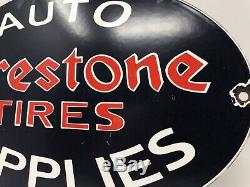 Vintage Firestone Pneus Porcelain Connexion, Auto Supplies, Station-service, Gaz, Pétrole