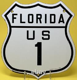Vintage Florida Us 1 Porcelaine Signe Gas 1926 Service Station Route Autoroute 66