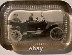 Vintage Glass Oil Gas Early Advertising Graphic Automobilia Service Station