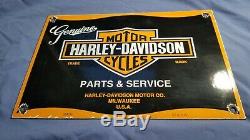 Vintage Harley Davidson Gas Service En Porcelaine Station De Pompage Connexion Plate
