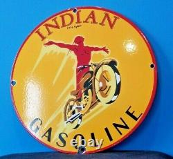 Vintage Indian Chef Essence American Spirit Station Service Pompe Essence Signe