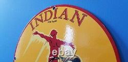 Vintage Indian Chef Essence American Spirit Station Service Pompe Essence Signe