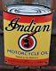 Vintage Indian Motorcycle Oil Can Porcelaine Station Service Signe Revendeur