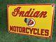 Vintage Indian Motorcycles Porcelaine Enseigne Concessionnaire Ventes Et Service Station D'essence