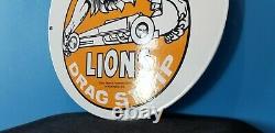 Vintage Lions Drag Race Porcelaine California Hot Rod Service Station Essence Signe