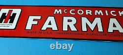 Vintage Mccormick Farmall Porcelaine Station De Service Internationale Essence Signe