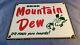 Vintage Mountain Dew Porcelaine Gaz Beverage Station Service Hillbilly Pancarte De Métal