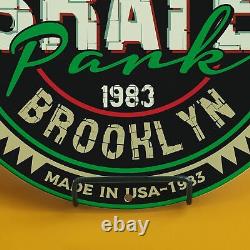 Vintage New York Skate Depuis 1982 Porcelaine Gas Service Station Pump Sign
