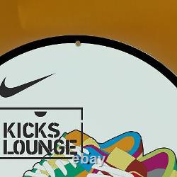 Vintage Nike Kicks Chaussures Essence Station De Service De Porcelaine Plaque De Pompe