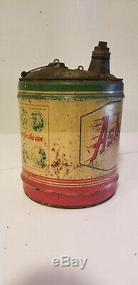 Vintage Oil Can Ashland Kentucky Rare Service Station 5 Gallon