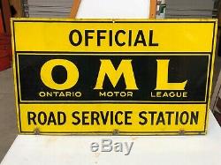 Vintage Ontario Moteur Ligue Route Station Service Bride Connexion Gaz Huile Porcelaine
